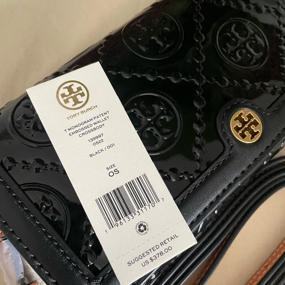 New✨ tory burch T monogram patent embossed wallet crossbody - Picture 16 of 16